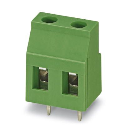 Phoenix Contact PCB Terminal Block; GMKDS 3/ 2-7.62; 2 Positions; 24A; 630V; #24 - 12; Screw w/ Tension Sleeve Connection; Green